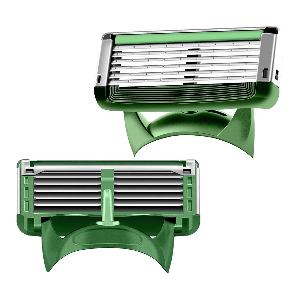 JiFULI High Quality Men Safety Razor Blade 6-Layer Germany Stainless Steel Shaving Blades Manual Shaver Head 241225