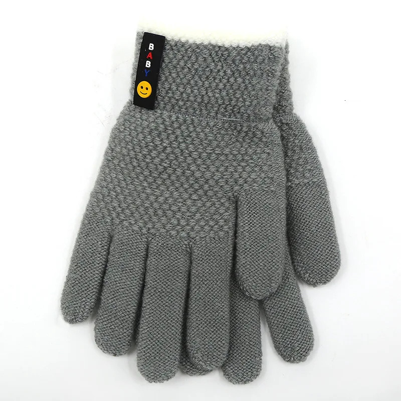 610 Years Old Fashion Kids Thick Knitted Gloves Warm Winter Children Stretch Mittens Boy Girl Infant Accessories 241225