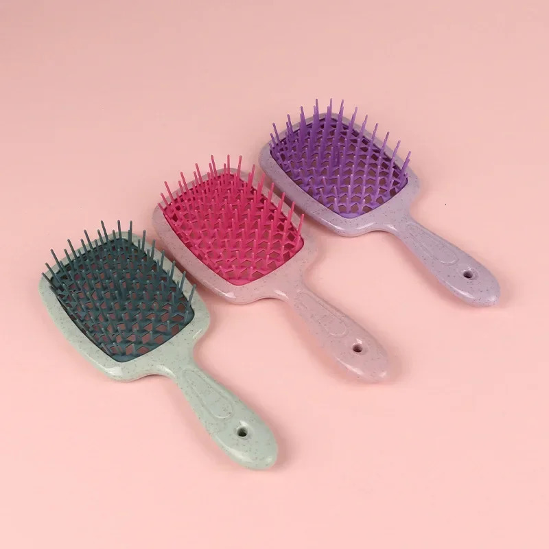 Square Grid Hollow-out Massage Comb static Dry and Wet Dual Use Fluffy Hair Home Hair Styling Combs Detangling Hair Brushes 241225