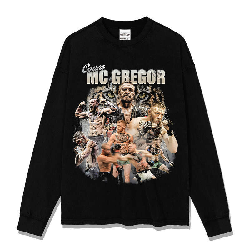American Mouth Cannon Connor McGregor Printed Short Sleeve T-shirt Cotton Round Neck Hoodie