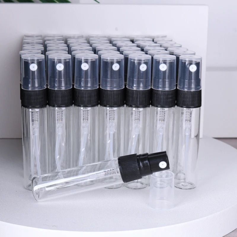 50/piece 5ml high quality glass bottle essential oil cologne ultra fine mist spray bottle mini portable perfume bottle 241225