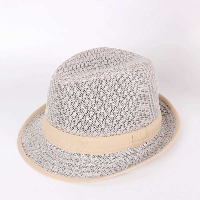 Summer Mesh Breathable Material Mens Fedoras Adult Bowling Hat Classic Edition Cheap Hat W241225