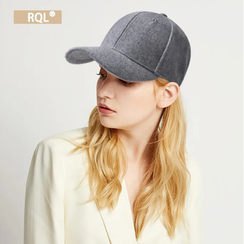 Wool Baseball Cap Womens Autumn and Winter Hat Thickened Keep Warm Female Fashion Trucker Cap Ladies Sport Hat Solid Color 241225