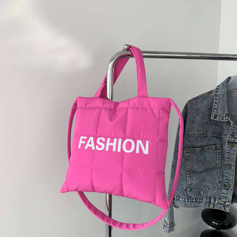 Small Fresh And Trendy Internet Celebrity Letter Printed Handbag, Early Spring New Single Shoulder Crossbody Bag, Casual Tote Bag