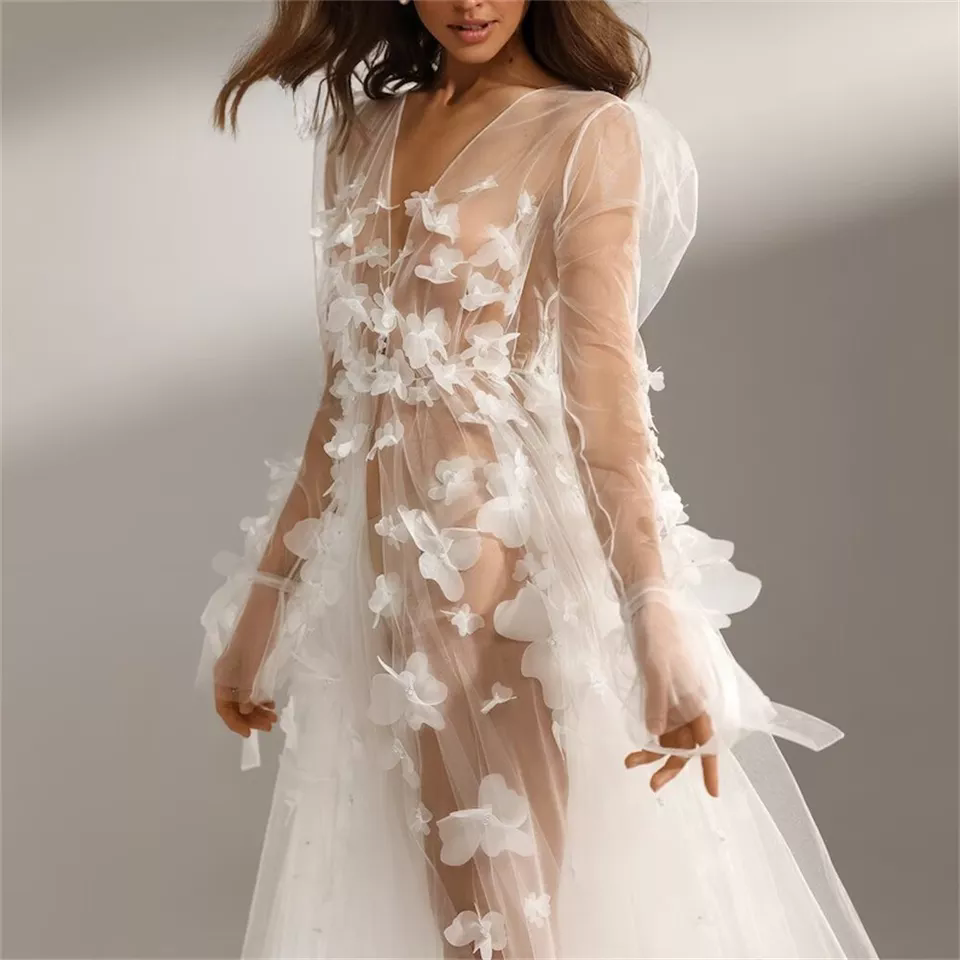 Beach Sexy Wedding Dresses Mermaid Floral Lace Applique Satin Bridal Gowns Floor Length Custom Made Vestidos De Soiree