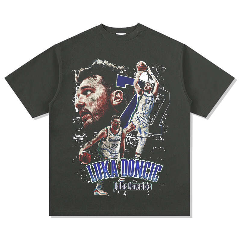 Dongqiqi Lukas T-shirt Design Star Vintage Printed Short Sleeve High Street Trendy Sign