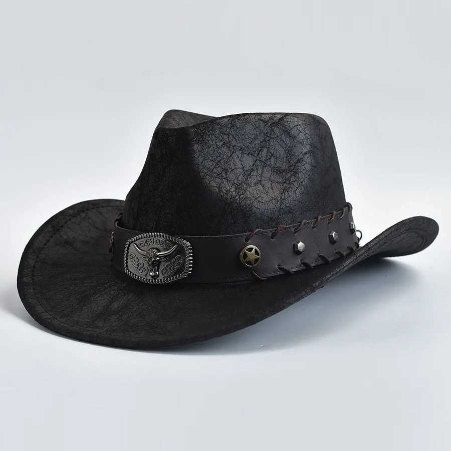 Mens denim hat womens artificial leather retro mens denim womens clothing jazz hat Sombrero Hombre W241225