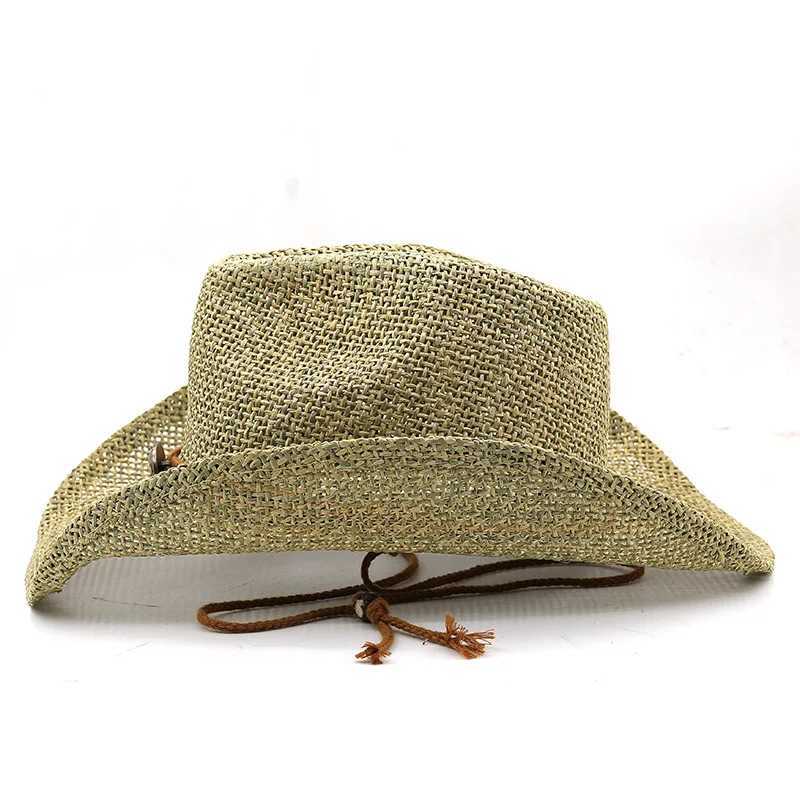 Simple Per Str Western Denim Hat Womens Outdoor Seaside Beach Sunscreen Hat Summer Sun Hat Panama Jazz Cs W241225