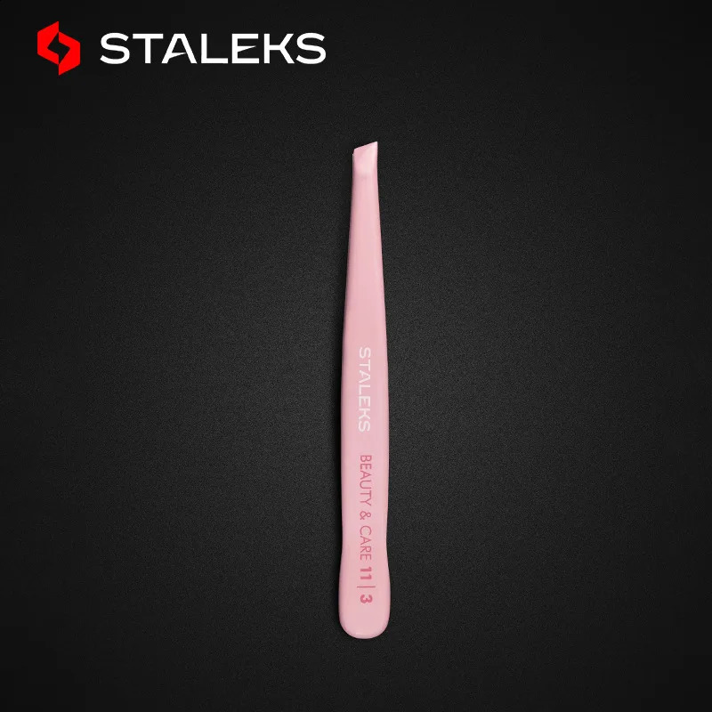 STALEKS Professional High Quality Slant Tip Eyebrow Tweezers Multifunction Stainless Steel Makeup Tool TBC-11-3 241223