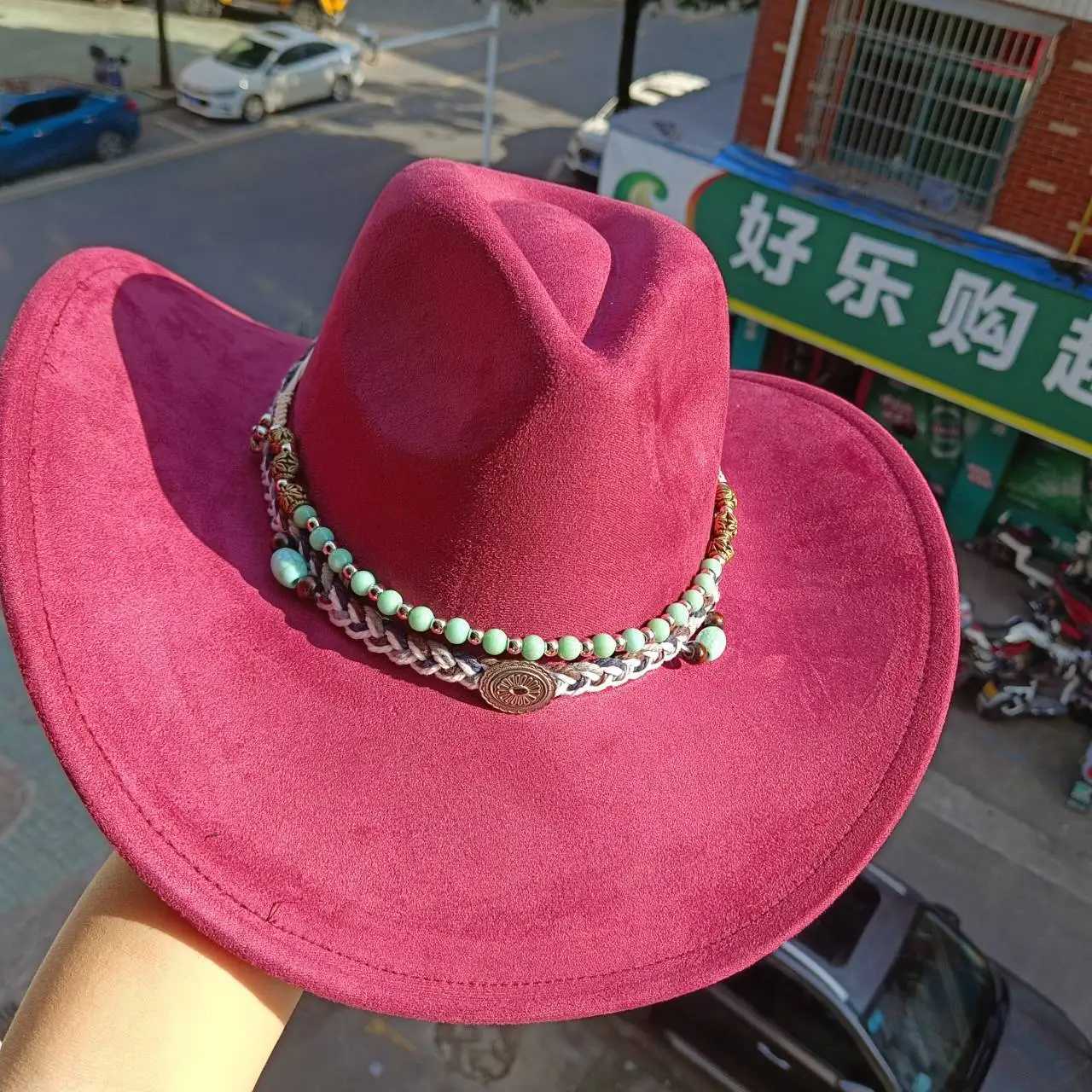 Suede Western Cowboy Hat Mens and Womens Retro Gentleman Cowboy Hat New Accordies Hombre Hat W241225