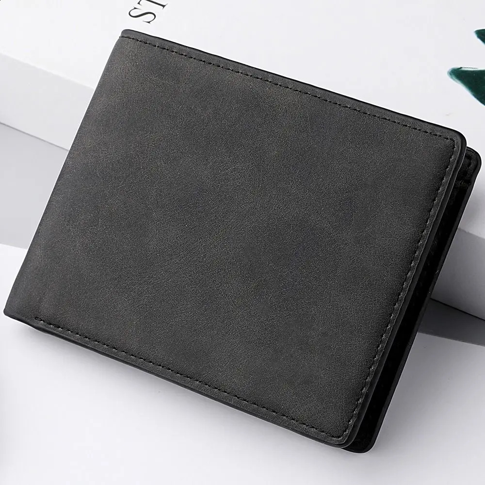Multi-card Slot Men Wallet Fashion Folding Large-capacity Coin Purse PU Leather Short Purse 241224