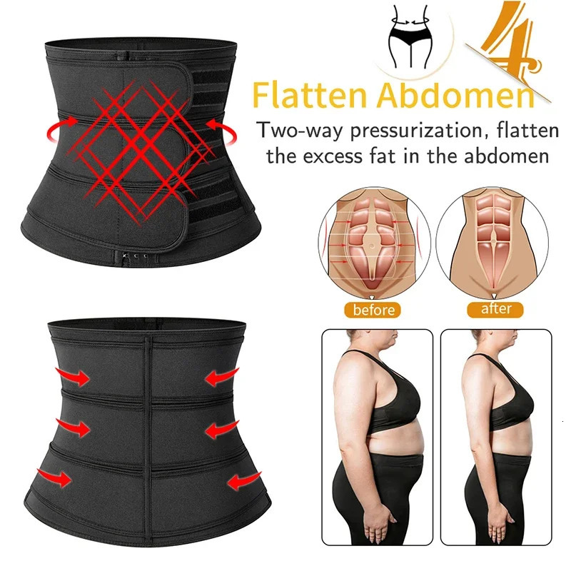 Women Waist Tariner Belts Body Shaper Shapewear Girdles Tummy Control Shapers Slimming Sweat Fat Burning Postpartum Sheath Belt 241225