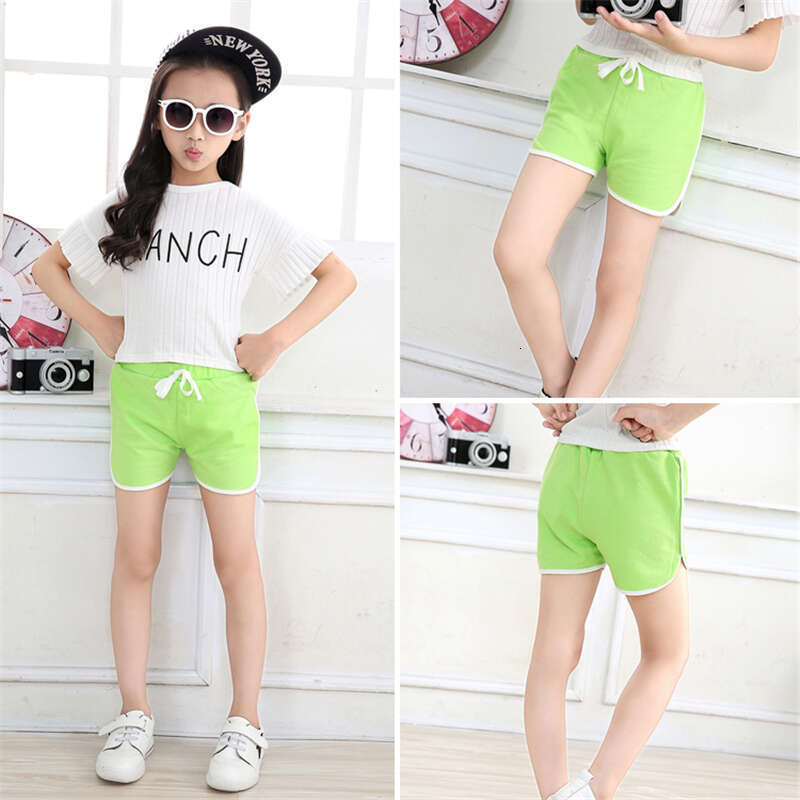 3-13Yrs Kids Boys Girls Summer Sport Shorts Unisex Children Candy Color Casual Short Pants Trousers Bottoms