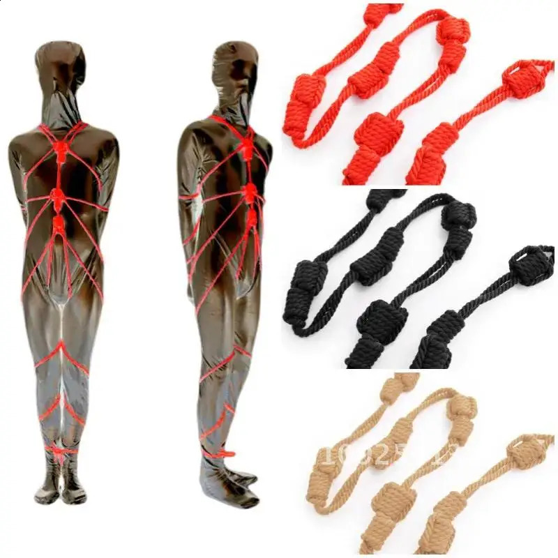 Sexy Fetish Harnes Lingerie of Binding Cotton Rope with Movable Retainer for Couple Bdsm Slave Bondage Shibari Flirting Sex Toys 241226