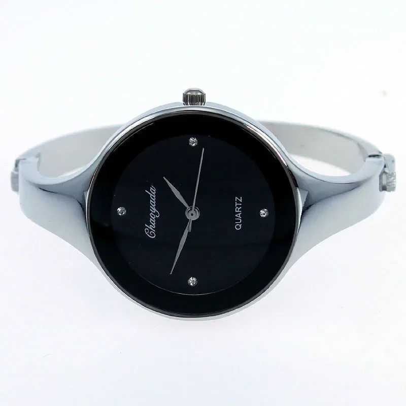 New Arrival Minimalist Womens Cuff Watch Fashion Casual Round Womens Girls Watch Gold Stainless Steel Quartz Watch Reloj Mujer Z241226