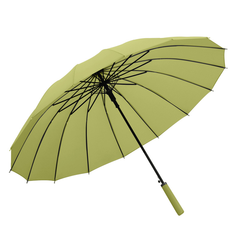 Wholesale Monochrome Long Handled Umbrellas - Elegant Leather Wrapped Handle