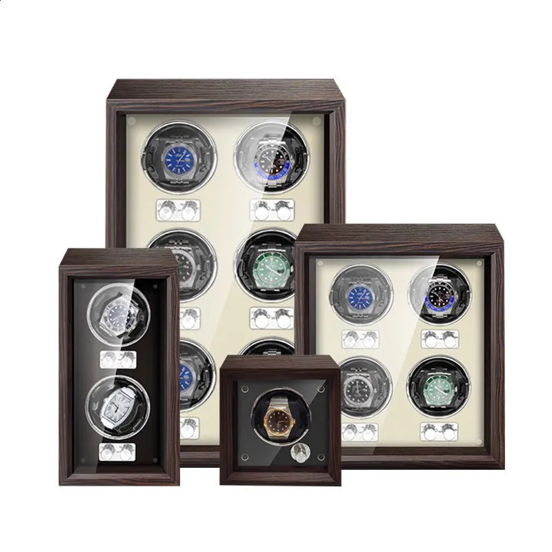 IBBETON Wood Watch Winder High-End 2 4 6 Slots Automatic Watches Box With Mabuchi Mute Motor Watch Cabinet Clock Storage 241226