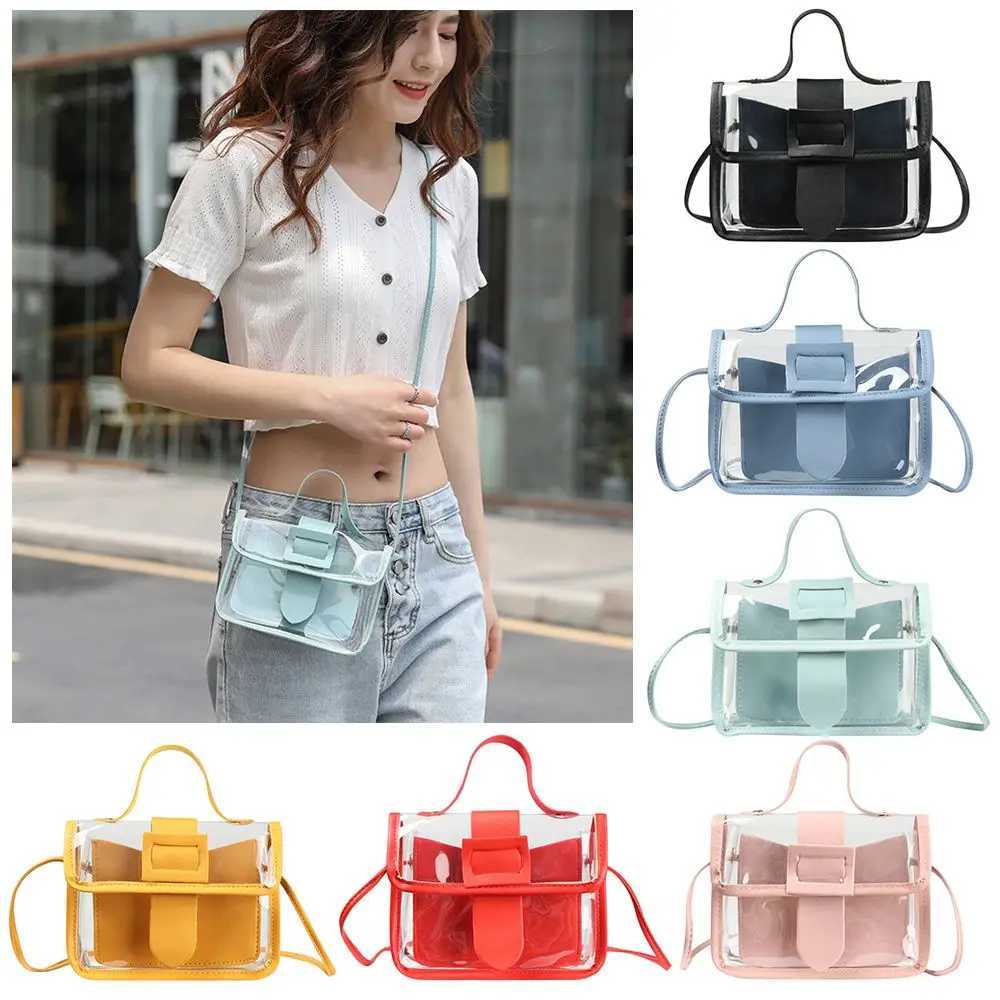 Small Womens Small Bag Transparent Jelly Candy Color Square Messager Bag Fi Cluhes PVC Shoulder Bag Crossbody HandbagXJ241225