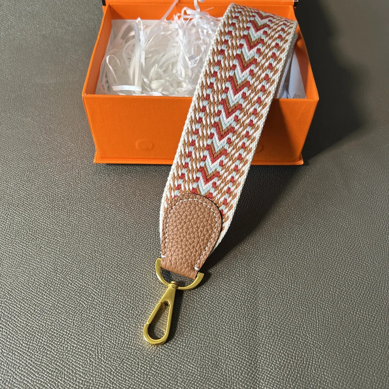 Shoulder Strap for Evelyn 29 Bag DIY Replacement with 5cm Wide Woven Canvas and Hand-Stitched Togo Genuine Leather 241225