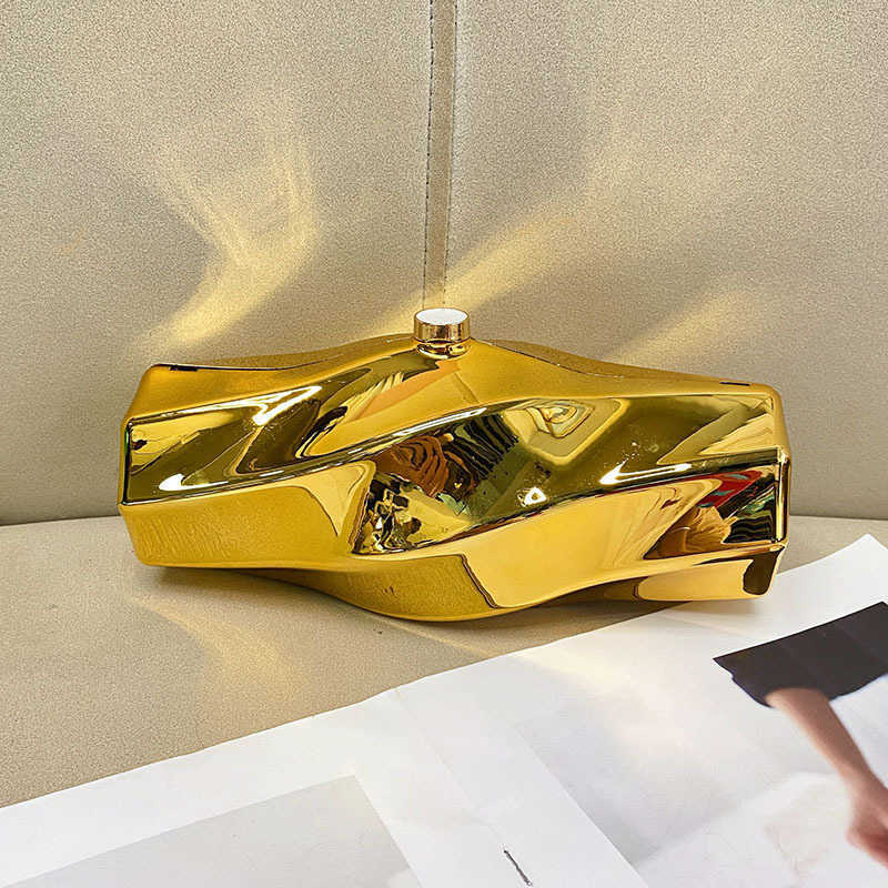 Evening Bags Clutch Fashionable Irregular High End Box Bag Simple Temperament Generous Acrylic Hand Held Crossbody Bags 241226