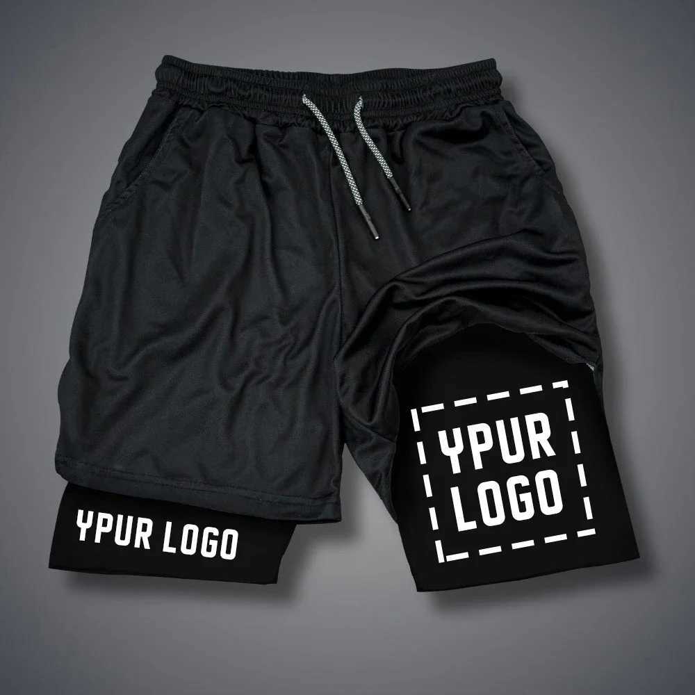 Custom Compression Shorts Men Gym Athletic Pants Your Fitness Sportswear Personalized Double Layer Quick Dry Sports ShortsXJ241226