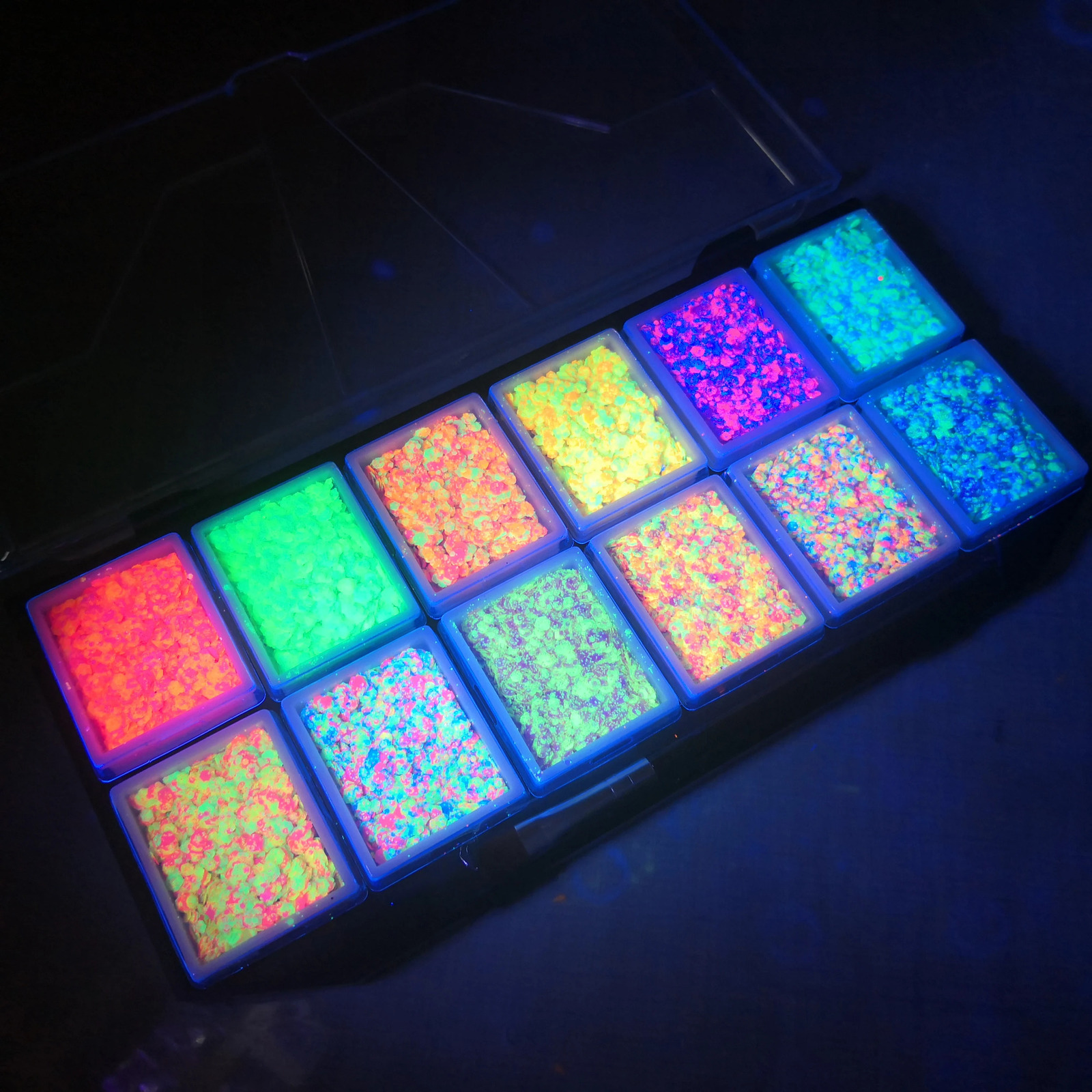 Christmas Sequins Decorative Body Cream Luminous Holographic Multicolor UV Chunky Glitter Gel Paste Palette 241226