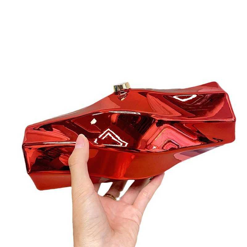 Evening Bags Clutch Fashionable Irregular High End Box Bag Simple Temperament Generous Acrylic Hand Held Crossbody Bags 241226