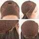 Fashionable 60 Platinum Long Straight Hair High Temperature Silk Chemical Fiber Front Lace Wig Head Cover Lace Front W Kq1 Kq1