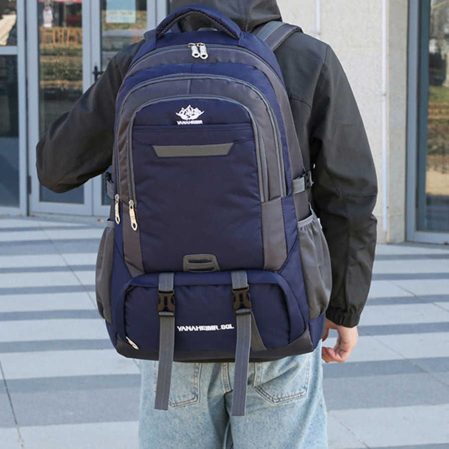 Mountaineering Bag New Outdoor Large Capacity Backpack Water Proof Mens And WoMens Hiking Travel Bag 240920