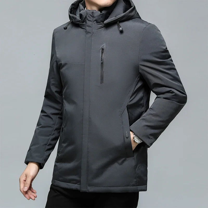 2024 Casual Down Parkas Coat Oversize Plus Velvet Thick Keep Warm Winter Mens Black Padded Oversized Jacket 241225