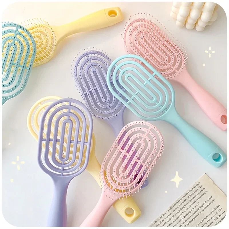 Kids Massage Hair Comb Salon Wet Hair Brush Women Hairdressing Styling Hair Tools Anti Static Detangling Hairbrush 241225