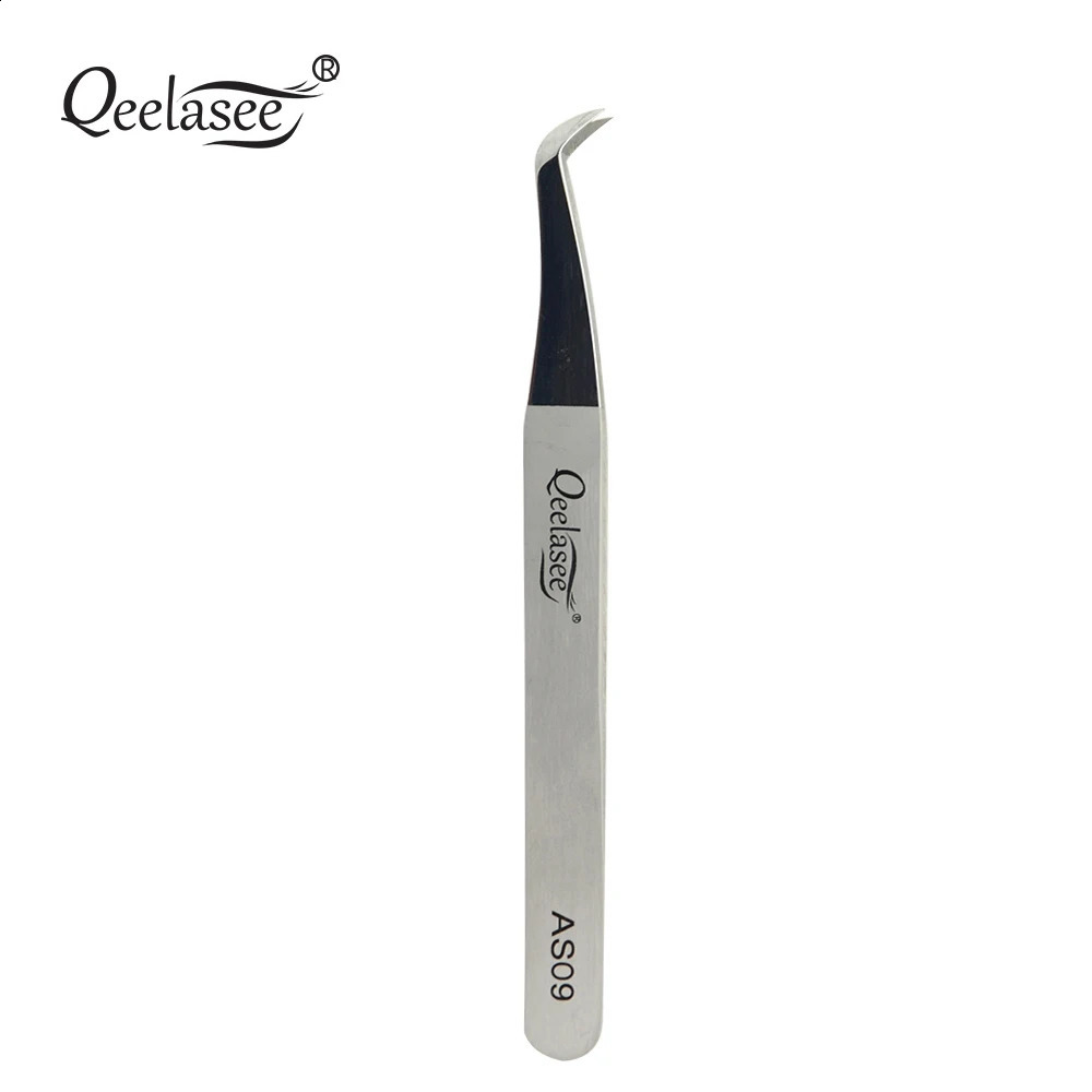 2/5/10pcs silvery Qeelasee Beauty Salon Eyebrow Volume Eyelash Extension Fan Lash Tweezer AS09 Eyelash 241223