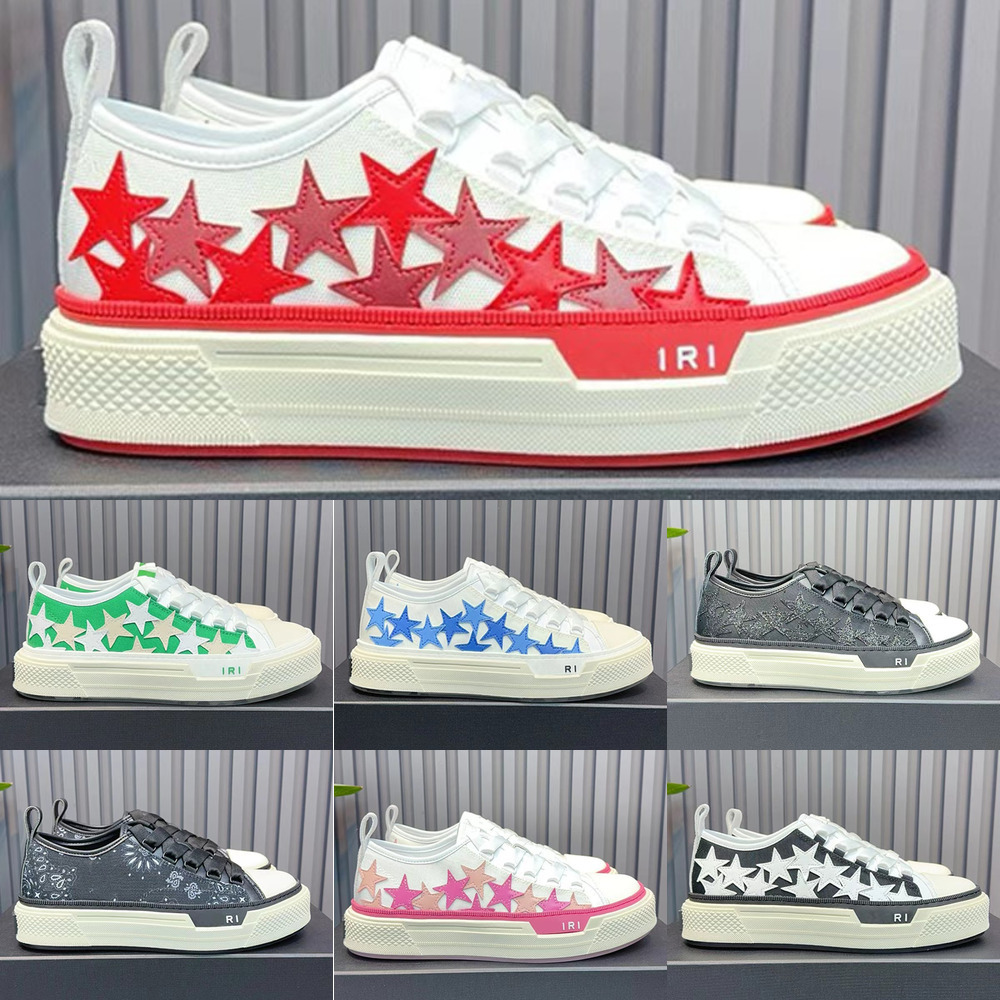 amirisneaker OG AM Stars Court Low Designer shoes Core Black White Red Blue Grey Green Pink shoe luxury fashion casual Men Women Sports shoes