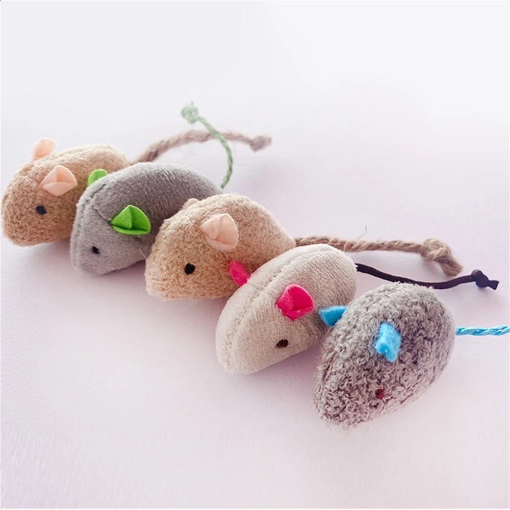 100pcs Cat Mice Toy Plush Catnip Filled Mouse for Indoor Cats and Kittens 241224