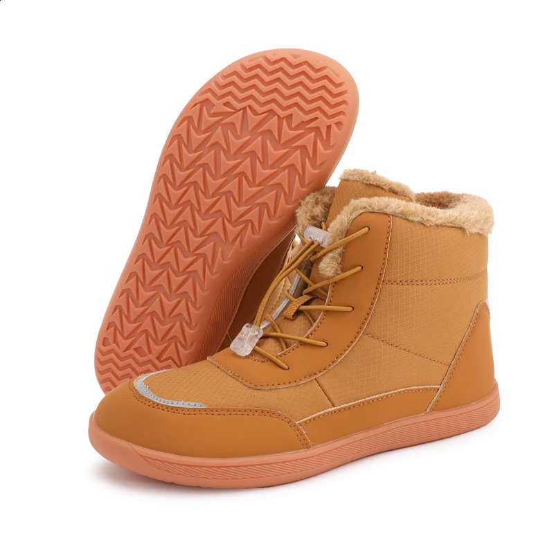 2024 Snow Boots Women Winter Shoes Barefoot Ankle Boots 36-42 Wide Barefoot Snow Shoes Outdoor Hiking Shoes Fur Warm Plush Boots241226bj