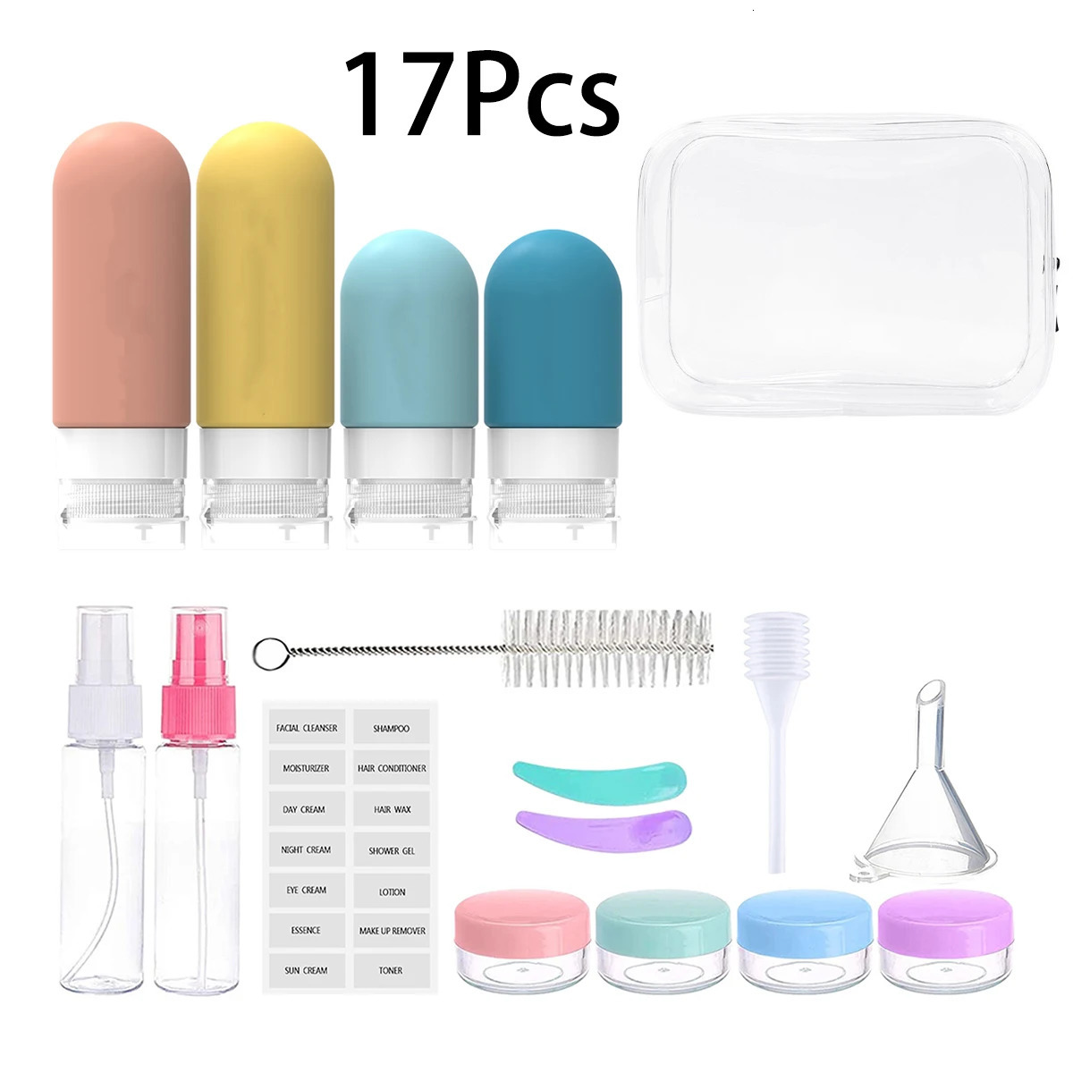 16 Pack Leak Proof Travel Bottle Set Made Of Silicone - TSA-Approved Containers For Toiletries And Conditioner 241225