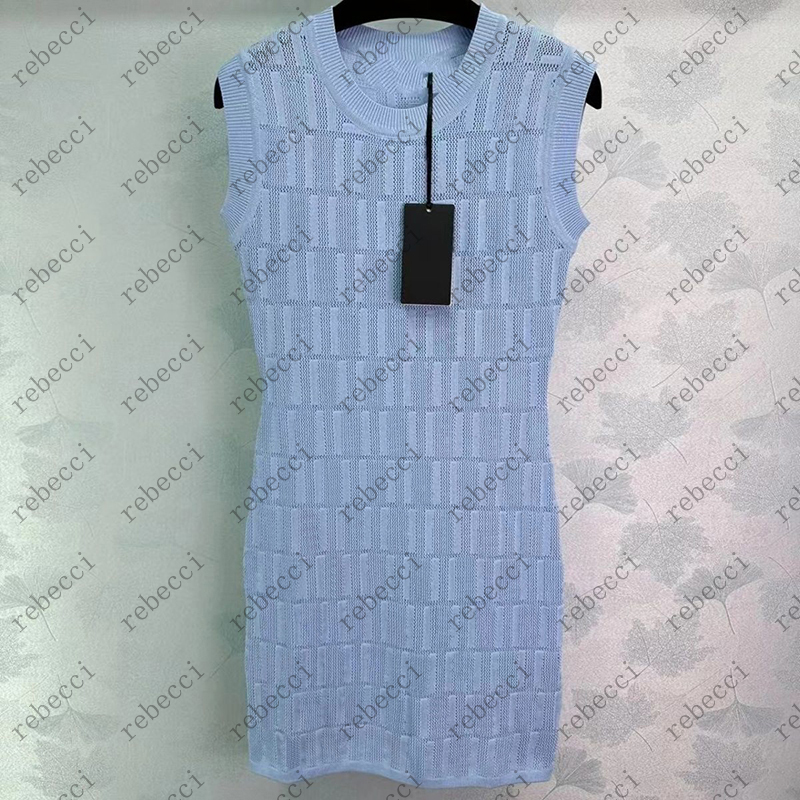 Casual Dresses designer summer luxury dress fashion letter knitting dresses for woman slim quick dry mini skirt womens sexy casual top clothing CSD2412261-12
