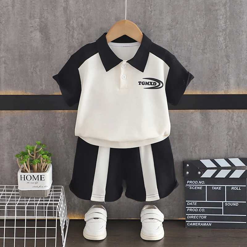Clothing Sets New Summer Baby Clothes Suits Fashion Boys Lettler Shirt Shorts 2pcs/sets Toddler Casual Sport Clothing Kids Children TracksuitsY241225E