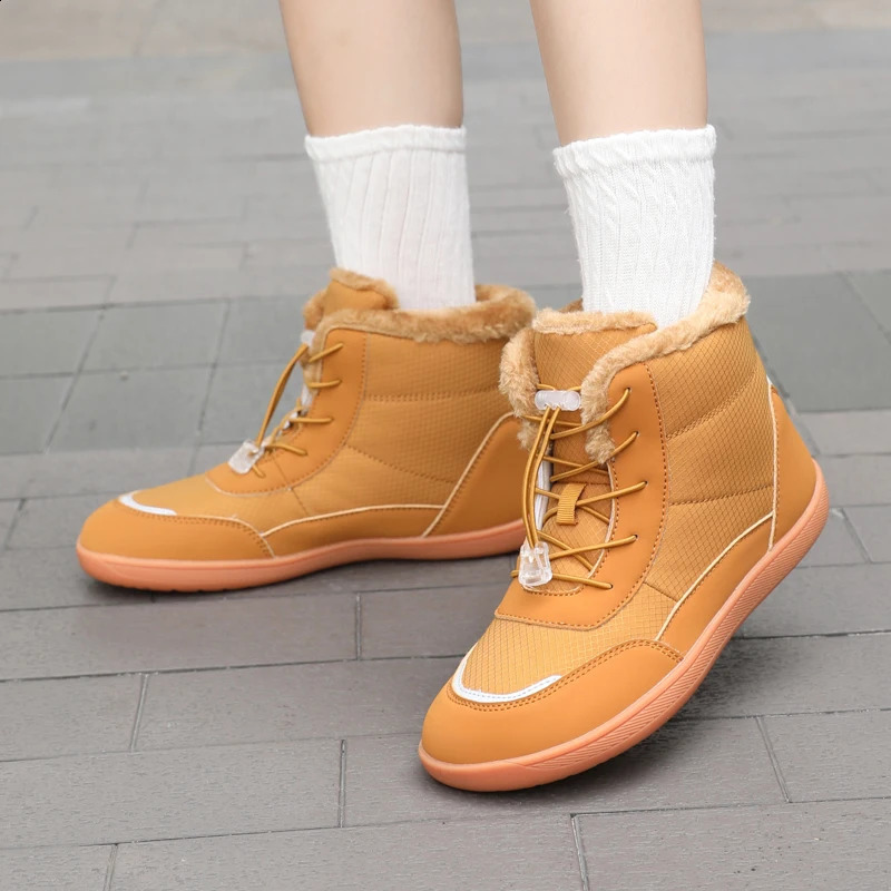 Winter Barefoot Boots Women Winter Snow Boots For WomenPlush Warm Ankle Shoes Non-slip Outdoor Waterproof Hiking Shoes Plus Size241226