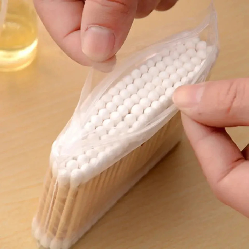 Soft 100% Cotton Disposable Cosmetic Cleaning Swabs for Ear Cleaning 241226