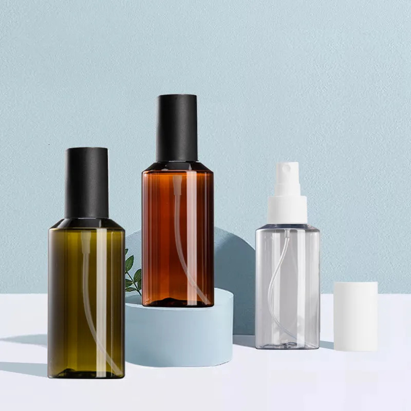 100/150/200/280ml Refillable Bottles Clear/Brown Plastic Perfume Atomizer Mini Empty Spray Bottles Portable Travel Accessories 241225