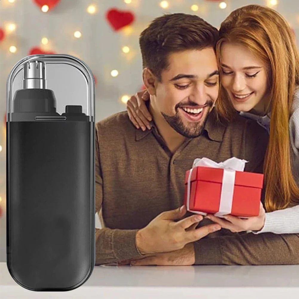 Electric Nose Hair Clipper Trimmer Nose Ears Hair Eyebrow Trimmer Painless Dual-Edge Blades USB Charging Washable For Face Care 241226