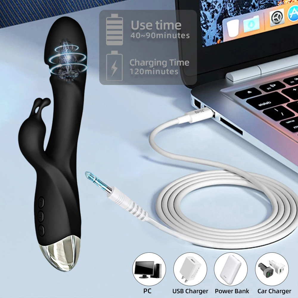 HESEKS Rabbit Vibrator for Women Powerful G Spot Female Clitoris Stimulator Vagina Nipple Massage Dildo Silent Adults Sex Toy 241226