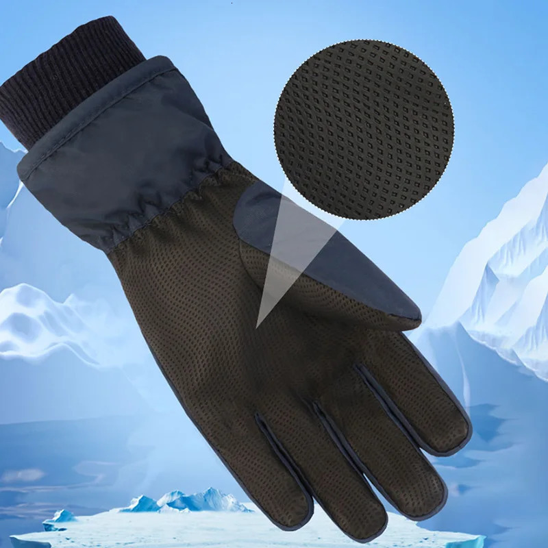Children Ski Gloves Keep Finger Warm Waterproof Thicken Mittens Winter Snowboard Snow Kids for Boys Girl Accessories 241225