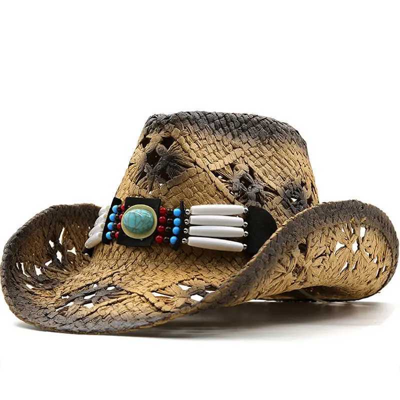 Designer Brand Western Out Door Str Mens and Womens Summer Sunset Casual Cowboy Sunset C Fashion Str Sun Hat Gorilla W241225