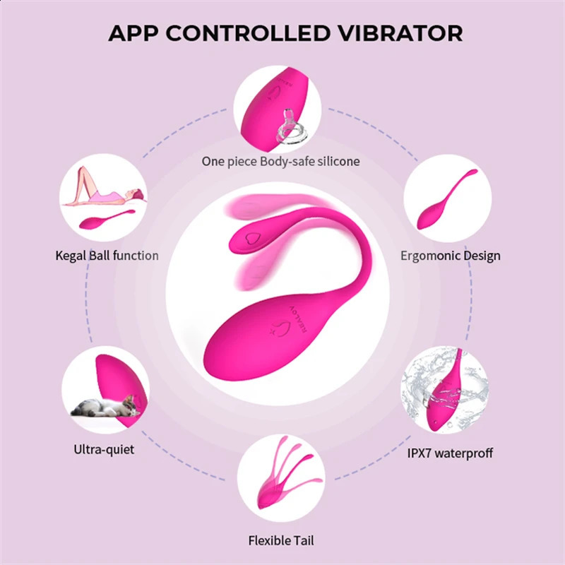 Smart Phone APP Wireless Control 10 Frequency Vibrate Bullet Kegel Ball G-spot Massager Sex Toy Magic Flamingo Jump Egg Vibrator 241226