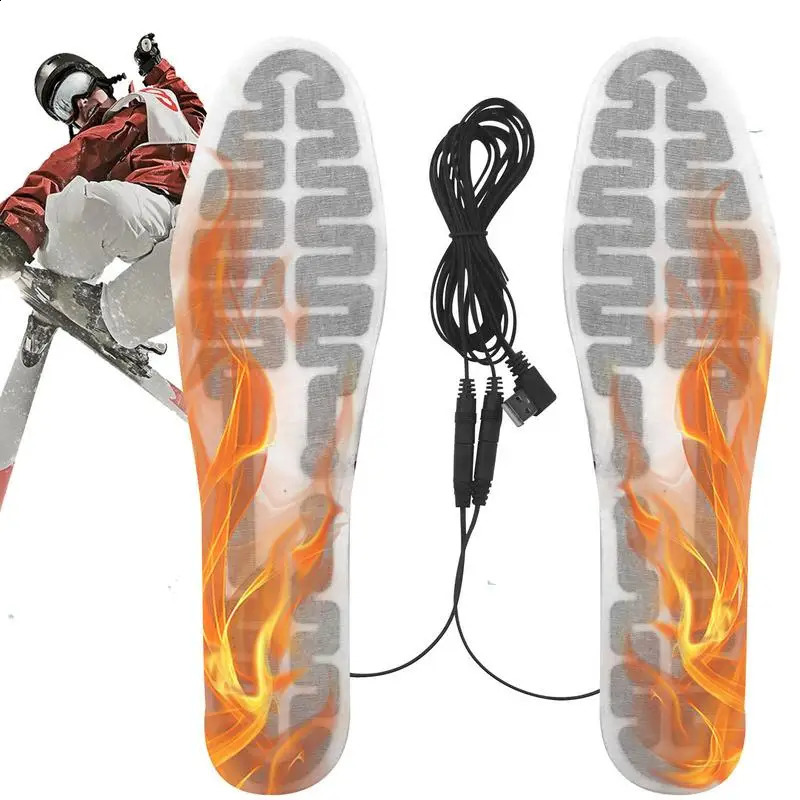 Heated Shoe Insoles USB Electric Foot Warmer For Winter Heating Insoles For Sneakers Boots Leather Shoes Rapid Heating 241226