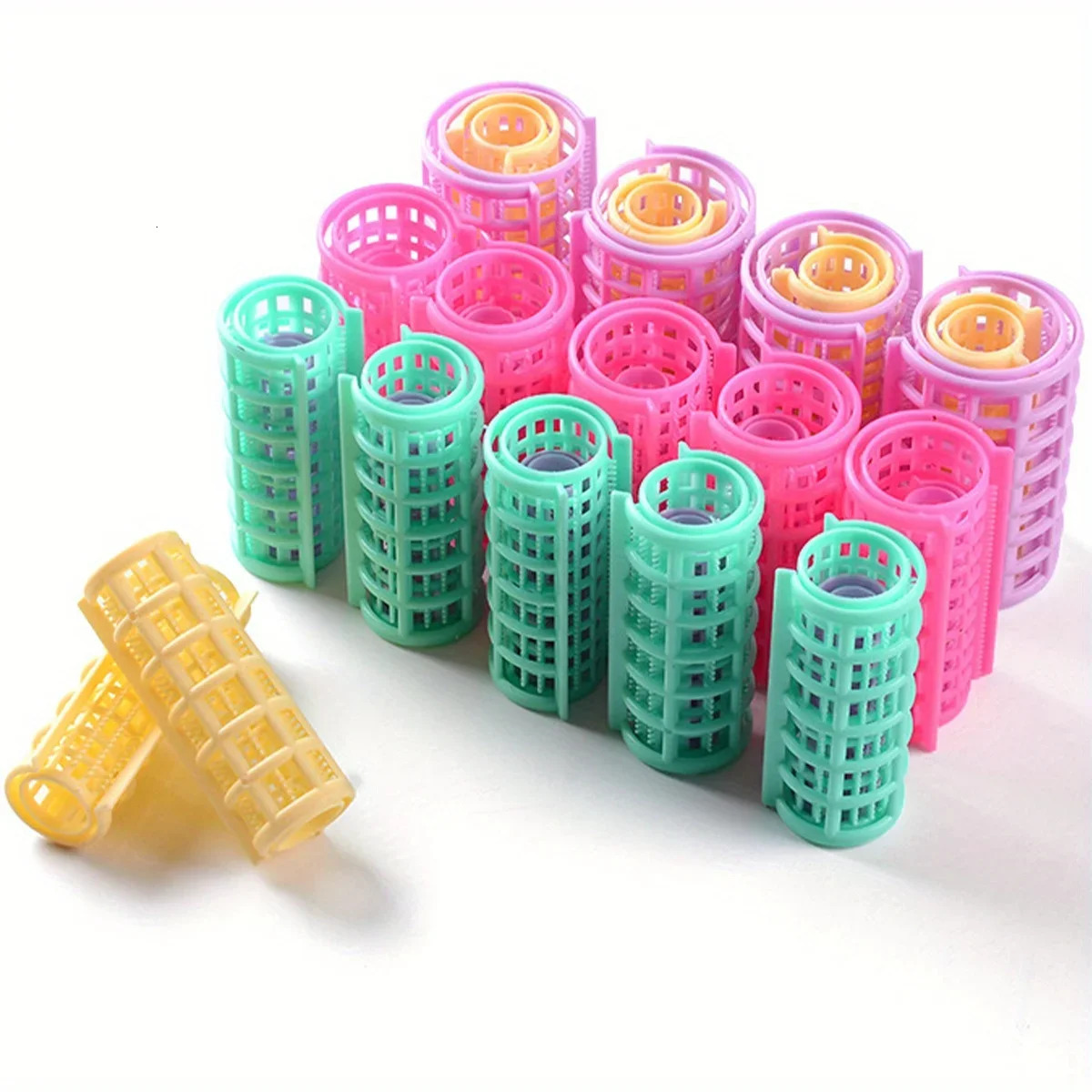 30pcs/set Heatless Hair Curler Rollers Large Grip Clips Lazy Curlers Hairdressing DIY Hair Styling Tool for Women Random Color 241225