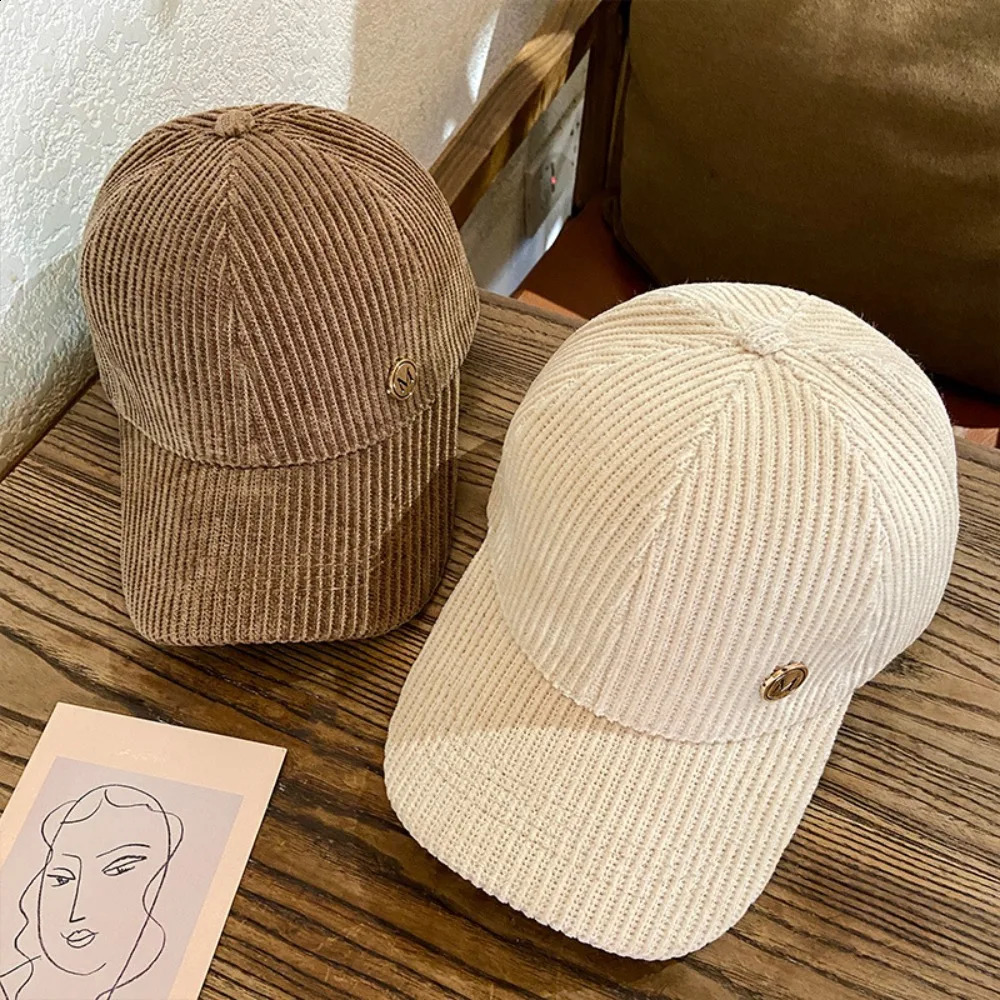 Fashionable Versatile Duckbill Caps Velvet Sun Shading Corduroy Hats Sun Protection Baseball Caps Girls 241226