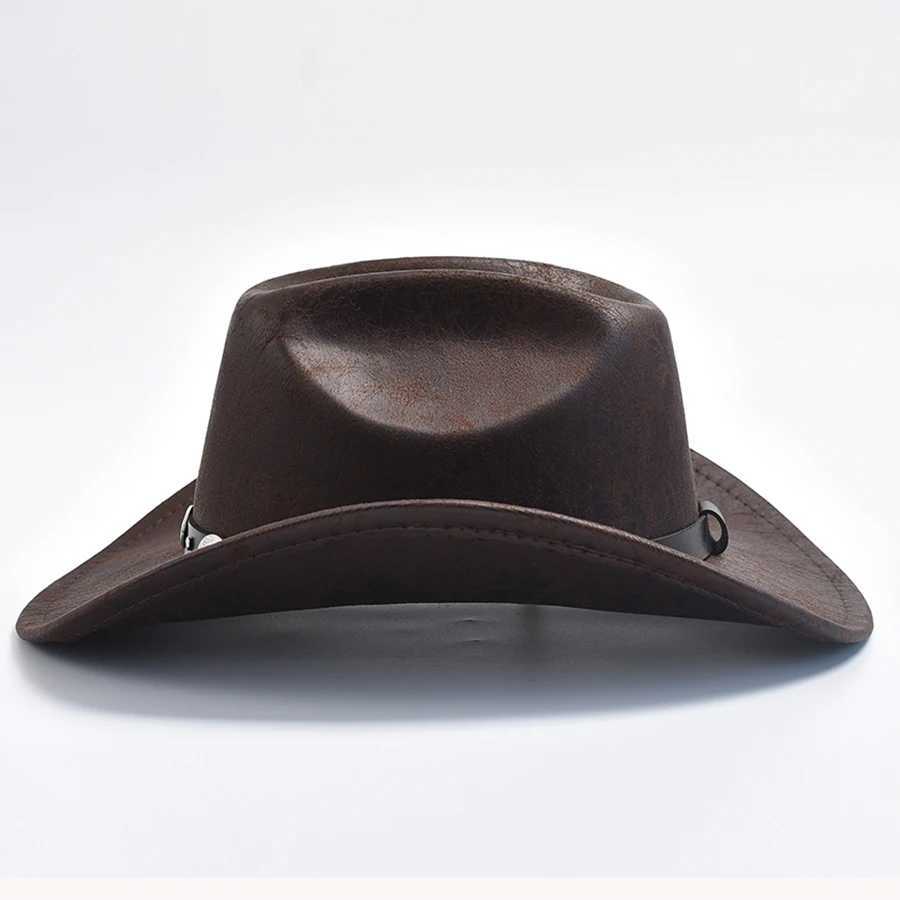 Neutral artificial leather western cowboy hat retro gentleman cowboy girl jazz hat Sombrero Hombre W241225